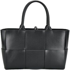 Designer Vintage Vegan Leather Satchel Tote with Clutch - Eco-Friendly Style